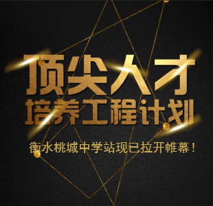 顶尖人才培养工程计划—衡水桃城中学