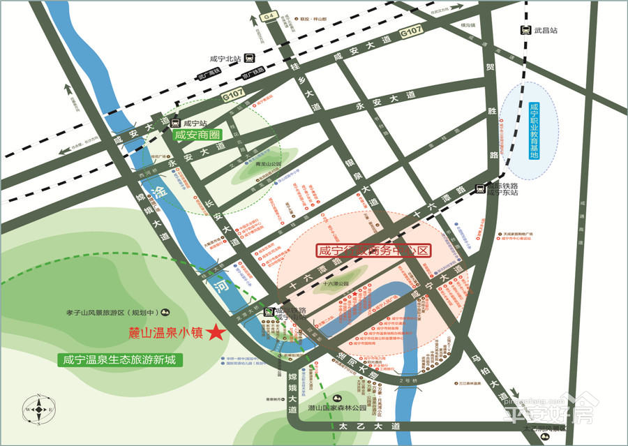 項目品鑑 咸寧市溫泉旅遊新城嫦娥大道666號(咸寧南站對面) 基本信息