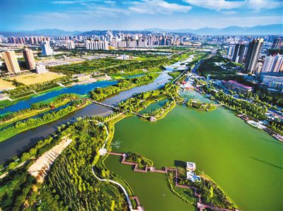 浐灞生态区 浐灞生态区 2004年9月成立 规划面积129平方千米 主体位于