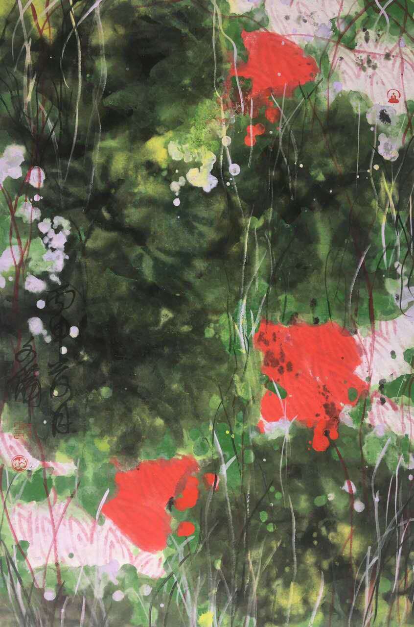 【邀请函】我心欲怀莲——文备意象花卉彩墨作品欣赏